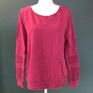 Women's Crew Neck Sweatshirt with cut out sleeves